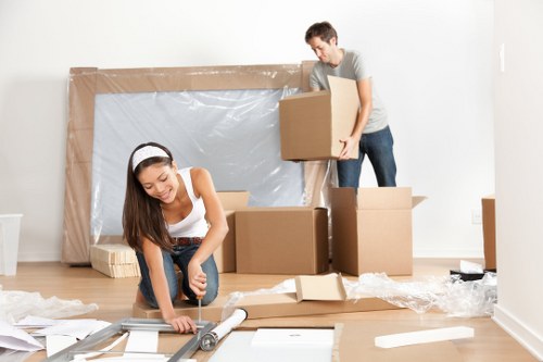 Removal van ready for a home move in Sutton