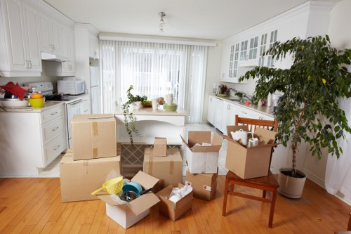 Moving van outside a Sutton home during a local house move