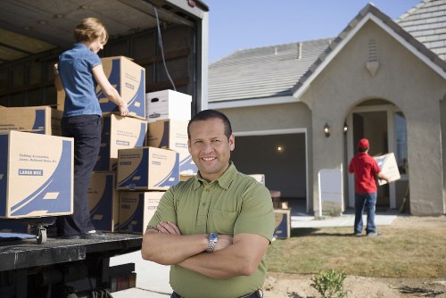 Packed household items ready for a move from a Sutton property