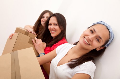 Packing and protecting fragile items before a move in Sutton