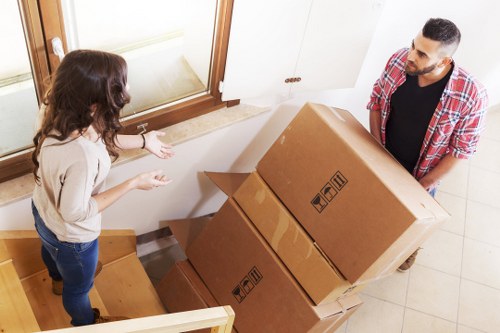 Unpacking support in a Sutton property with organised boxes