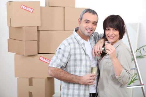 Local home removals team handling stairs in Sutton